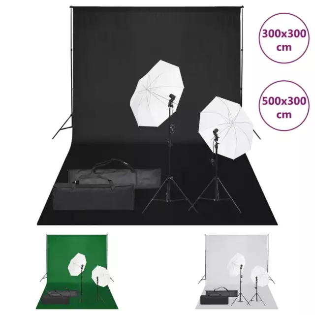 Fotostudio Set mit Beleuchtung Hintergrund Studioset mehrere Auswahl vidaXL