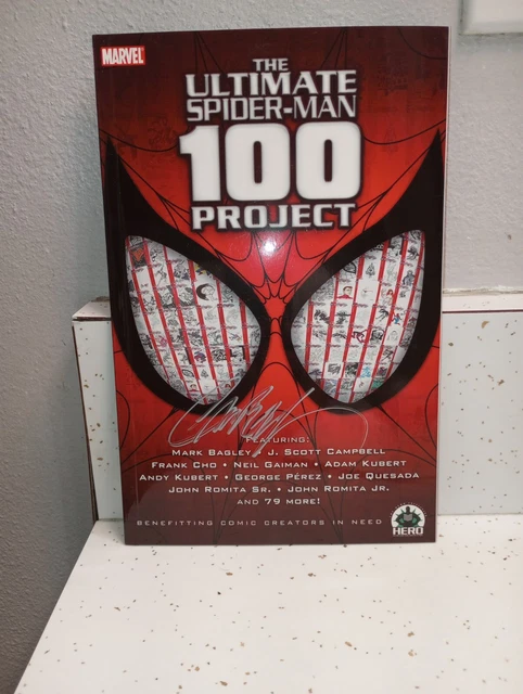 The Ultimate Spider-Man 100 Project TP signed j Scott Campbell.