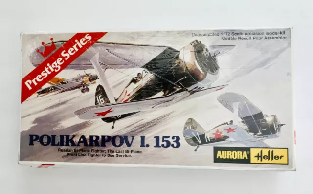 Vtg Aurora Heller Polikarpov I.153 Russian Bi-Plane Fighter Model Kit 1/72 New Vtg Aurora Heller Polikarpov I.153 Russian Bi-Plane Fighter Model Kit 1/72 New