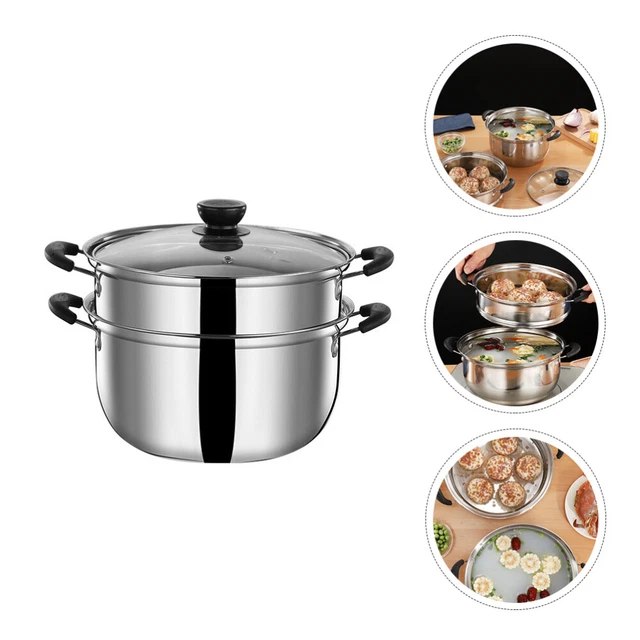 Steamer, pentola a vapore a lunga durata, in acciaio inox, con