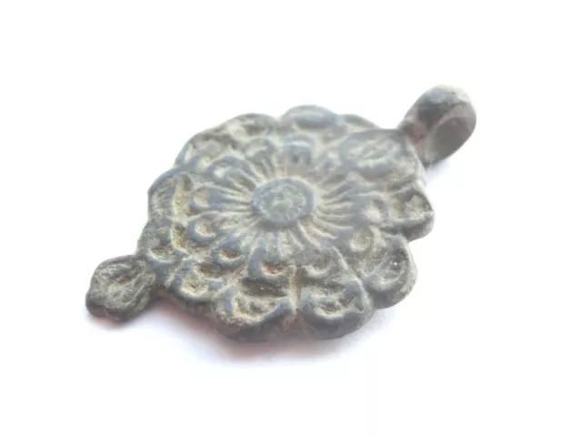 💥 SUPERB!!! ancient Celtic bronze AMULET *SUN* symbol - 300 BC La Tene culture