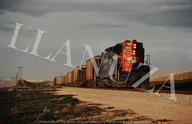 Original Slide Southern Pacific GP9 at Santa Cruz CA March 1980
