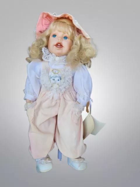 Hamilton Collection Porcelain & Cloth Doll "Lauren" by Phyllis Parkens 16"