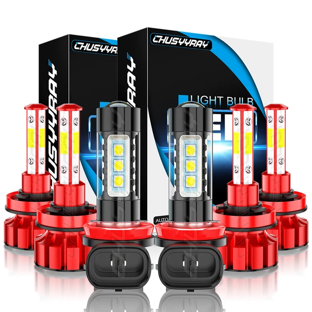 Kit Phares HID/LED Pour Acura TSX 2009-2014 - Feux De Route/croisement + Antibrouillard - 6000K Blanc