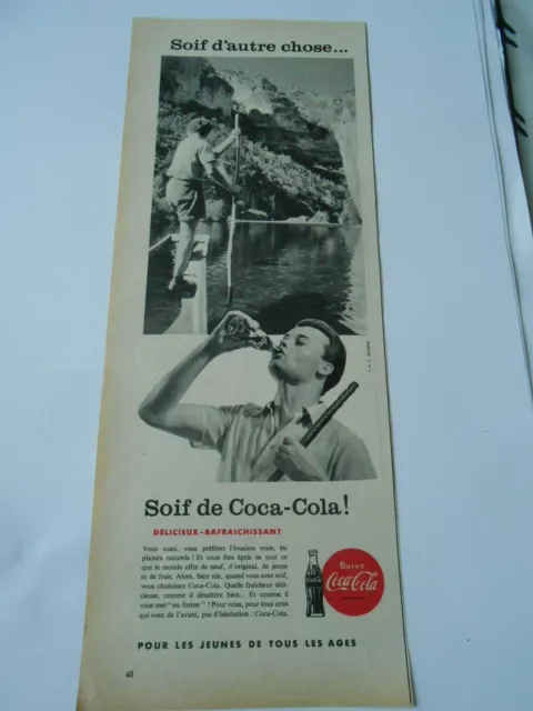 Publicité advertising 1958  Soif de Coca Cola