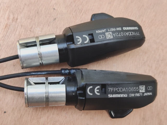 Sw R671 SHIMANO SW-R671 DI2 Electronic Bar End Shift Lever Pair TT Tri Bars ...