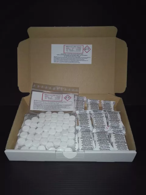 100 Pastillas de Limpieza 2g 30 Desincrustante Tabletas 16g para Jura Cafeteras