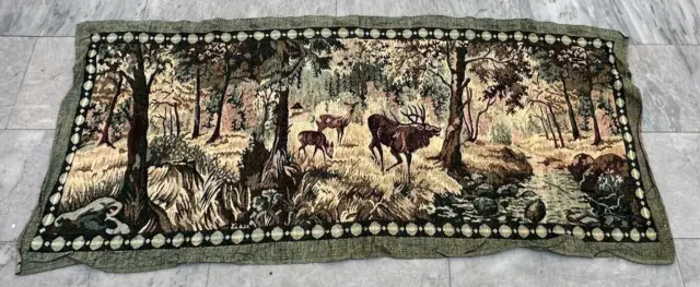 French Tapestry,Vintage Pictorial Tapestry,Stunning Beautiful Tapestry 2x5 ft