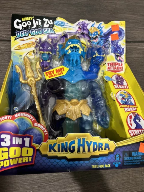 Heroes of Goo Jit Zu Deep Goo Sea King Hydra Figure with Triple Attack 3 in 1