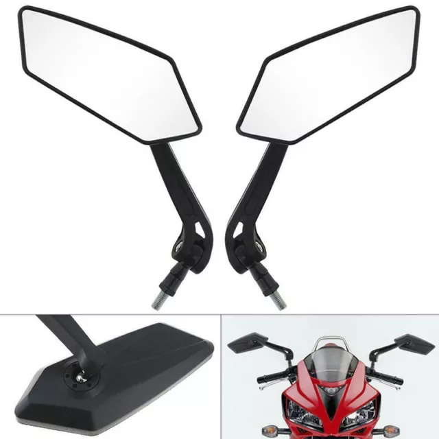 Universal Pair Motorcycle Motorbike Scooter Rearview Rear View Side Mirror_ID