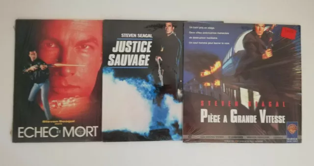 Laserdisc lot 3 LD Steven Seagal Justice sauvage piege grande vitesse echec mort