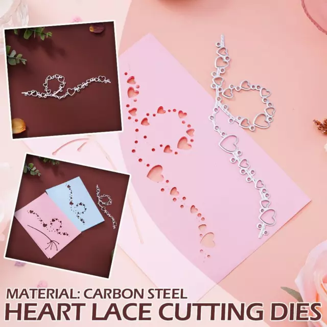 Heart Lace Metal Cutting Dies Cut Stencils For Embossing king M Card a P2W7