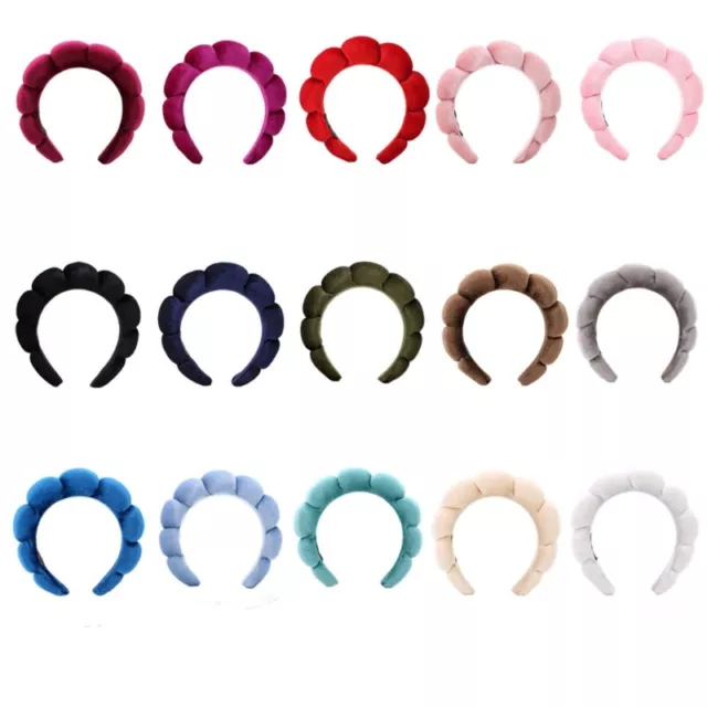 Female Solid Color Sponge Headband Hair Shaping Headhoop Face Washing Hair Bands