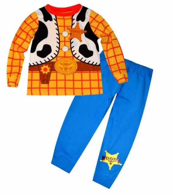 Boys Kids Disney Toy Story Woody Dress Up Novelty Costume Pyjamas Pj Age 1-6Year