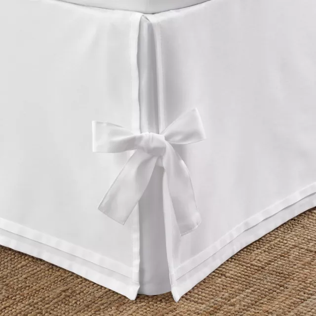 Laura Ashley Cotton Tailored Bed Skirt (Solid-White) 2