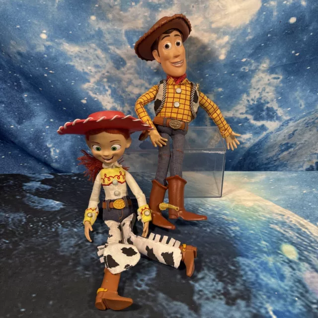 Toy Story Talking Pull String Woody & Jessie Theres A Snake In My Boot Disney