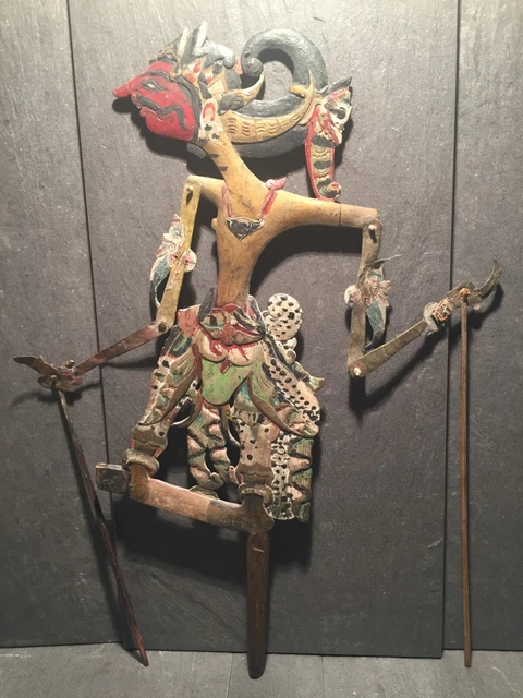 Indonesische Stabpuppe Wayang Klitit um 1900 Schattenspieler Puppe • Bali