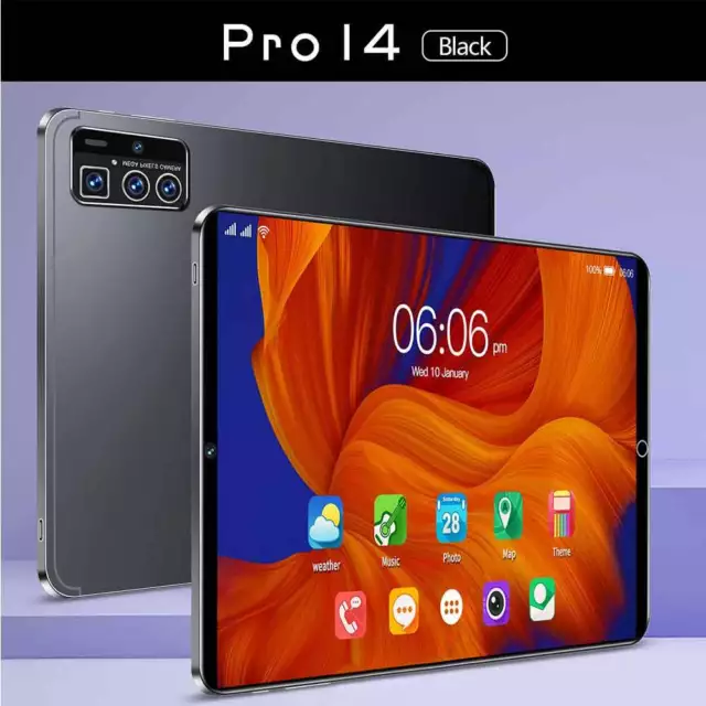 10.1 inch Pro 14 PC Tablet 6+128G Dual SIM WPS GPS Smart Android Tablet Computer