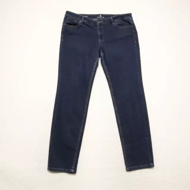 Liz Claiborne Women's Size 12 Blue Skinny Leg City Fit Dark Wash Stretch Jeans