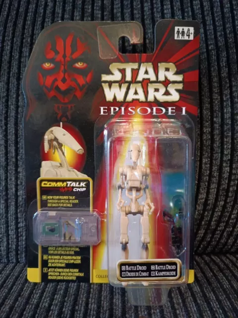 Star Wars Episode 1 Clean BATTLE DROID Action Figure Phantom Menace CommTalk