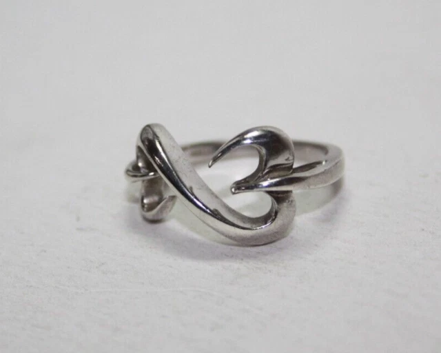 Jane Seymour JWBR Sterling Silver Open Hearts Ring Size: 6.75 [122GRA]