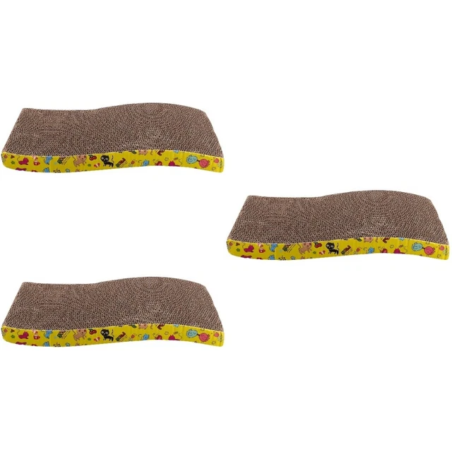 3 PCS Wellpapier Kratzunterlage Für Katzen Schaber Katzenspielzeug Haustier