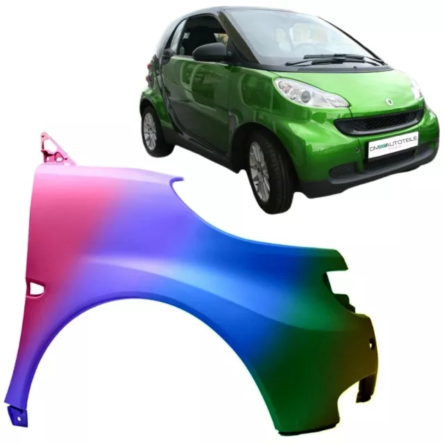 Smart Fortwo Coupe Cabrio 451 Kotflügel rechts ABS + Blinkerloch 07-14 LACKIERT