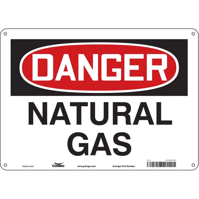 CONDOR 470V10 Safety Sign,10 inx14 in,Aluminum