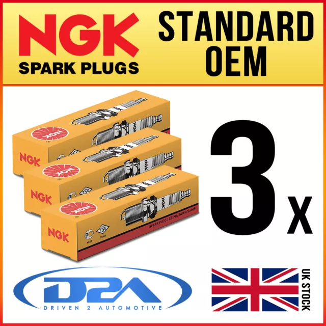 3x NGK B9HS-10 Standard Spark Plugs For KAWASAKI H1 , H1A-H1F, KH500A8 69>76