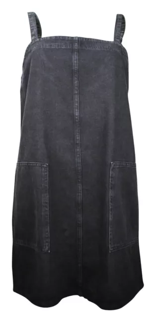 TOPSHOP WOMENS BLACK DENIM Cotton Pinafore/Dungaree Dress Size 6 £3.00 -  PicClick UK