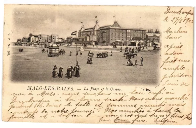 CPA MALO-les-BAINS - La Plage et le casino (193884)