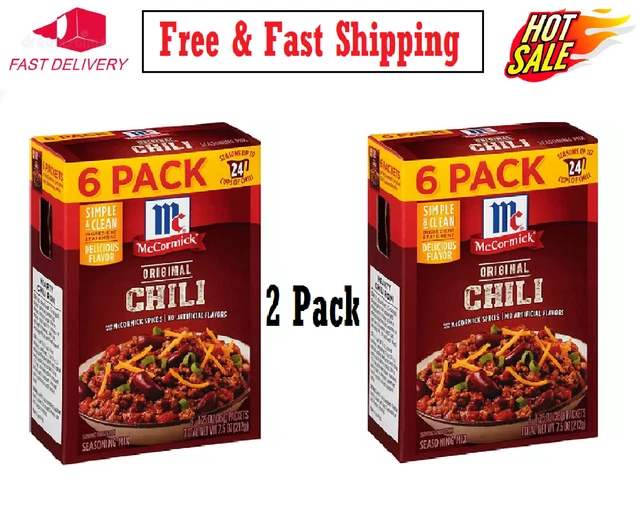 MCCORMICK CHILI ORIGINAL Seasoning Mix (1.25 oz., 6 pk.) 2 Pack 22.40