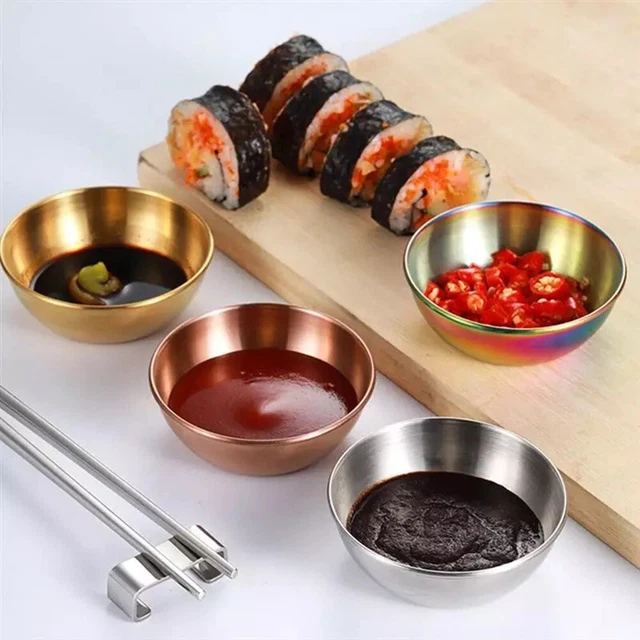 Platillo de cocina de acero inoxidable plato de aperitivos plato de acero inoxidable platillo de cocina