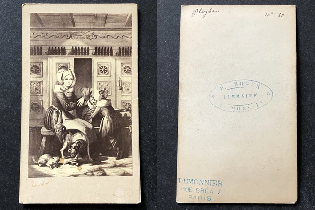 FRANCE, BRETAGNE, HOMME et femme en costume, Tirage