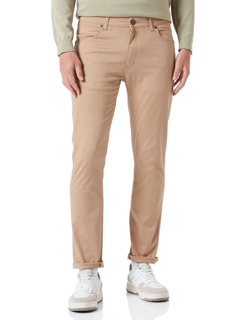 Wrangler Larston Pantalon, Œil de Tigre, 30W x 32L Homme
