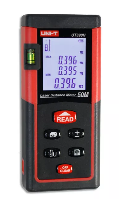 Misuratore Metro Digitale Professionale 50 M Laser Portatile Display Lcd