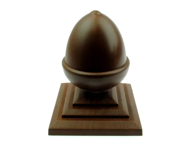 Linic 8 x Brown Acorn Fence Top Finial + 4" Fence Post Caps UK Made GT0017