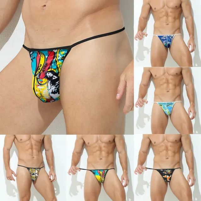 Men Thongs G-string Sexy Underwear Low Rise Jockstrap T-back Fashion Underpants