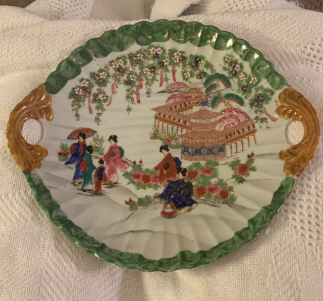 Antique Chinese JapaneseExport Famille Rose Hand Painted Fine Porcelain Plate