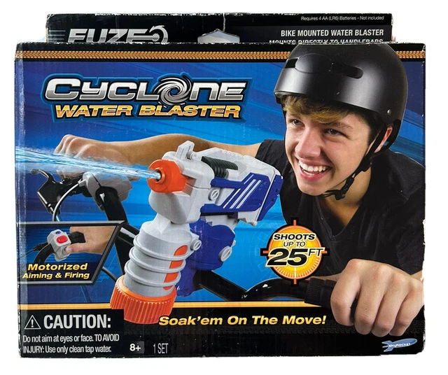 CYCLONE WATER BLASTER Motorized Bike Mounted Squirt Gun NEW 29.99