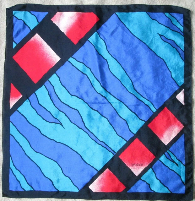 Foulard En Soie Vintage Shell Madame - Dimensions 75x78 Cm, Fond Ivoire - Occasion