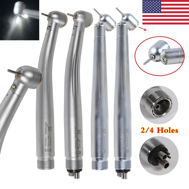 Dental 45°/ Fiber Optic LED Egenerator High Speed Handpiece 2/4Hole fit NSK sw