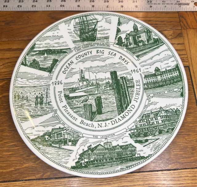 Kettlesprings Kilns 1886-1961 Ocean County New Jersey Diamond Jubilee 10” Plate