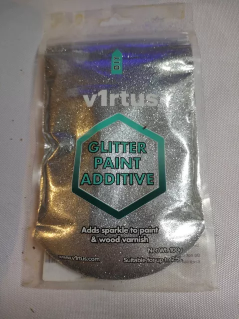v1rtus Glitter Paint Wall Additive 100g for Emulsion Ceilings Bedroom Kitchen
