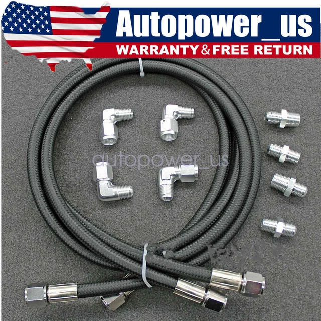 AUTOMATIC TRANSMISSION COOLER Lines Kit 6AN Hose Line Kit fits GM