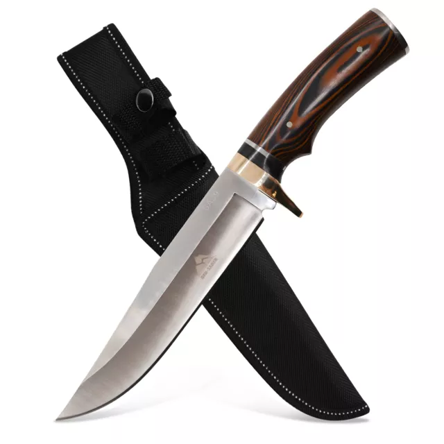 Jagdmesser ClipPoint Klinge Gürtelholster 31cm Einhandmesser Outdoor Messer SA39