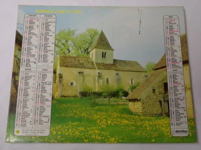 1987 ALMANACH CALENDRIER DES PTT FRANCE Idée cadeau année naissance / Collection