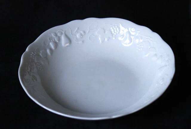 Saladier Vintage Limoges En Porcelaine Blanche – Diamètre 20 Cm, état Impeccable