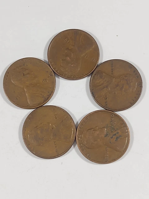 Lincoln Wheat 1 Cent Penny Vintage us Coin Currency Lot (1940-2)