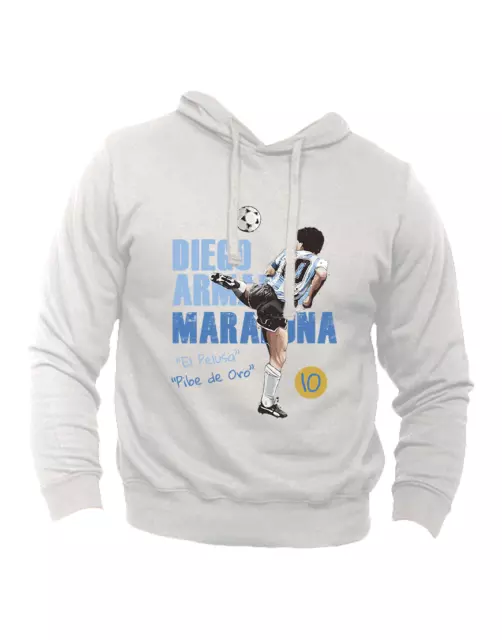 Felpa senza tascone Diego Armando Maradona calcio Napoli Argentina Leggenda Pibe